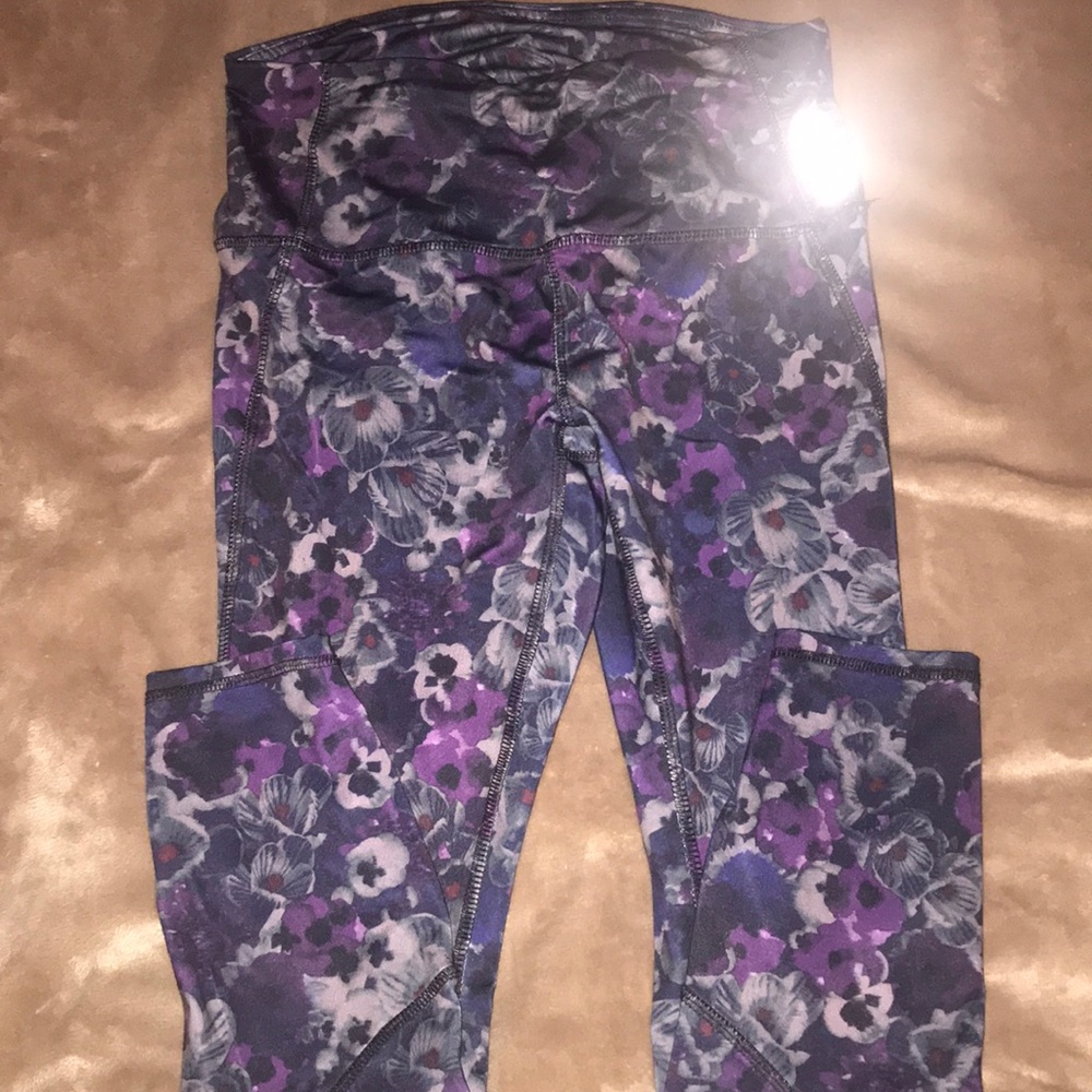 Purple and blue floral leggings!
